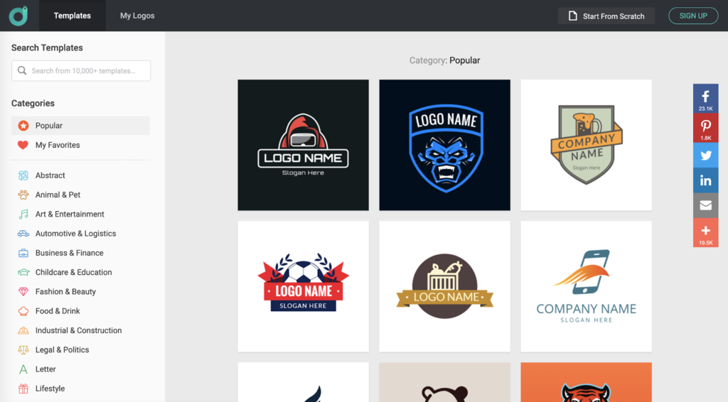 cara membuat logo pada aplikasi designevo