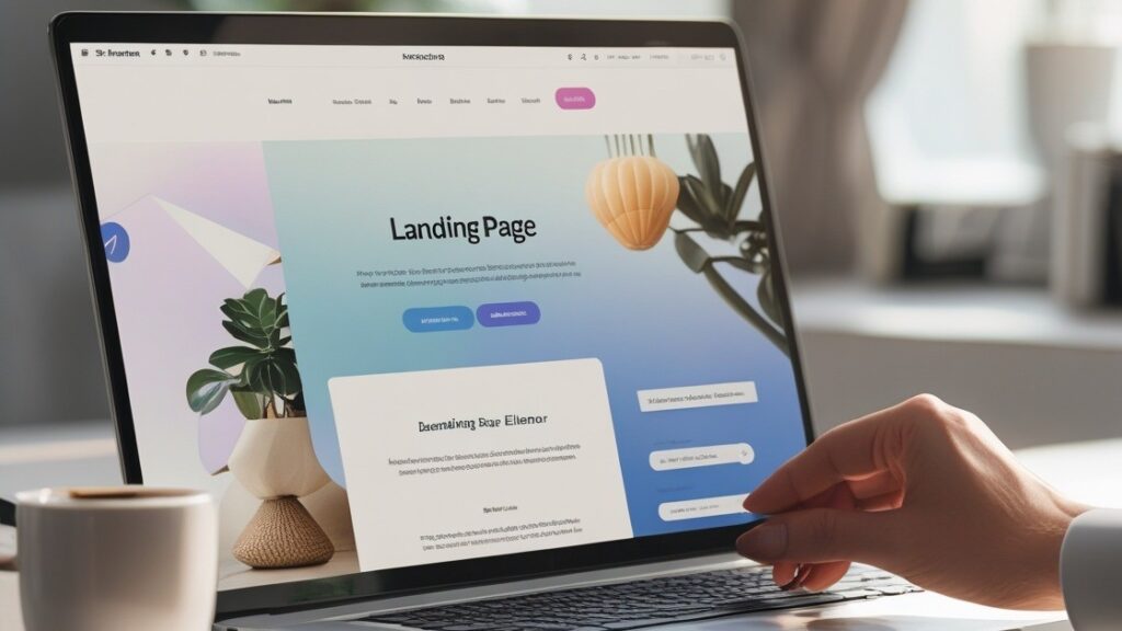 membuat landing page dengan elementor