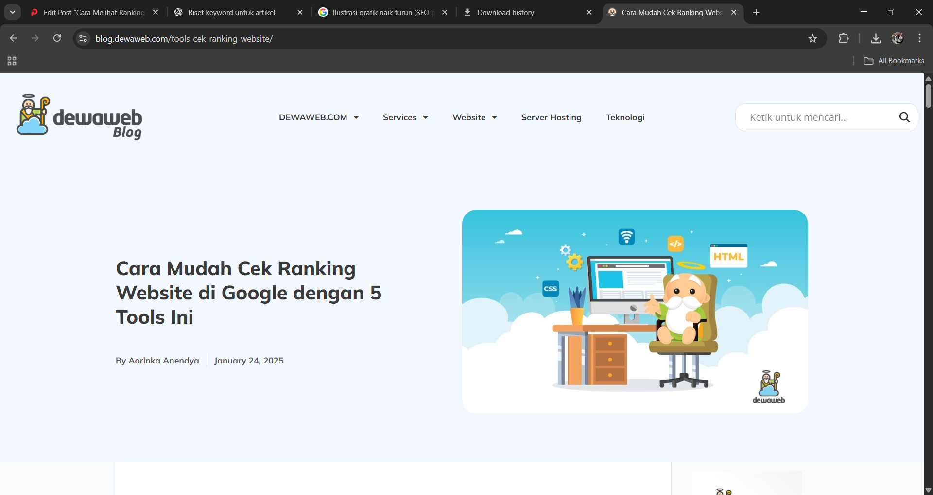 Cara Melihat Ranking Website Kita