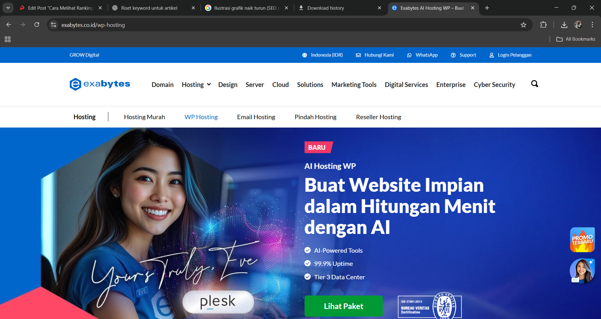 Salah satu aplikasi melihat peringkat website