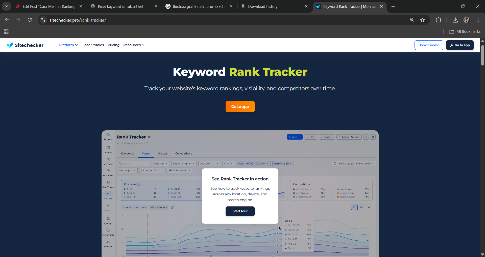 cara melihat ranking website kita